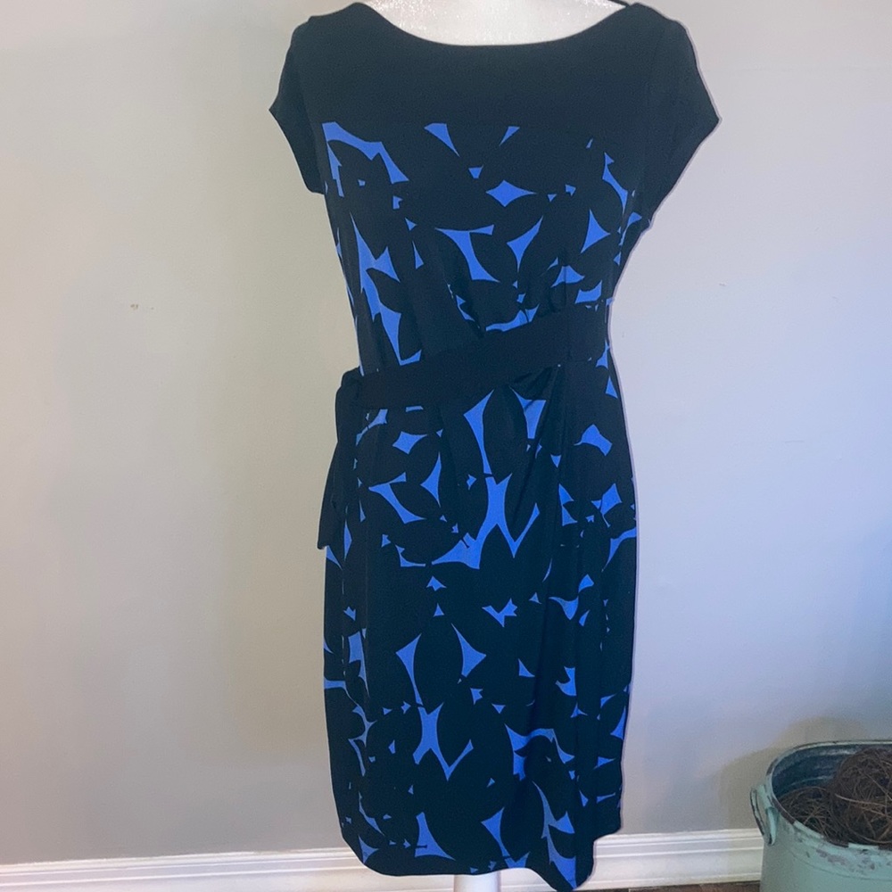 COPY - Medium Motherhood Maternity short sleeve dress.  Black & blue. Like new